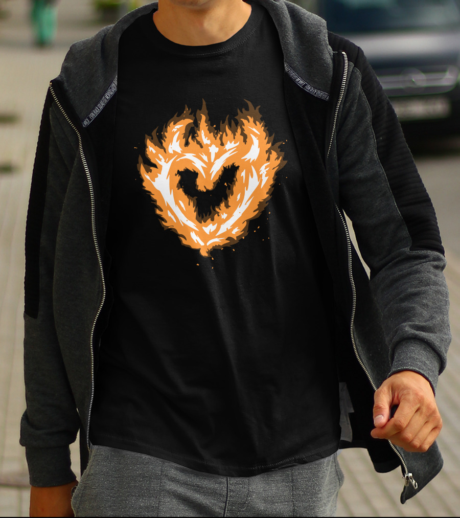 Sapnap 4 Million Flame Heart Fiery T-Shirt