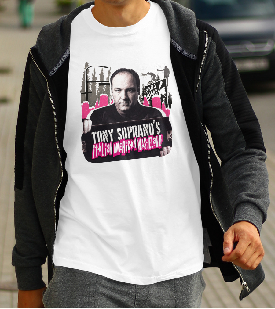 Tony Soprano's Italian American Wasteland Bada Bing Skateboarding Scene T-Shirt