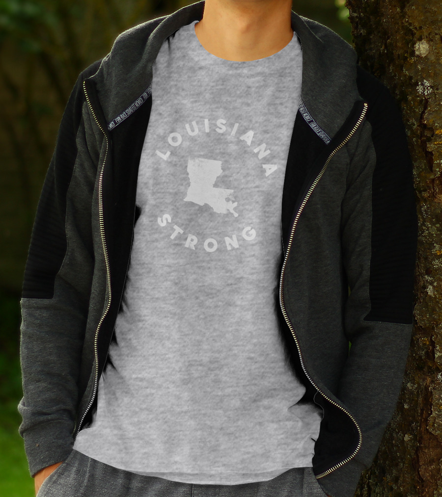 Louisiana Strong The Shop For Ward Merch State Pride Map Motivational T-Shirt