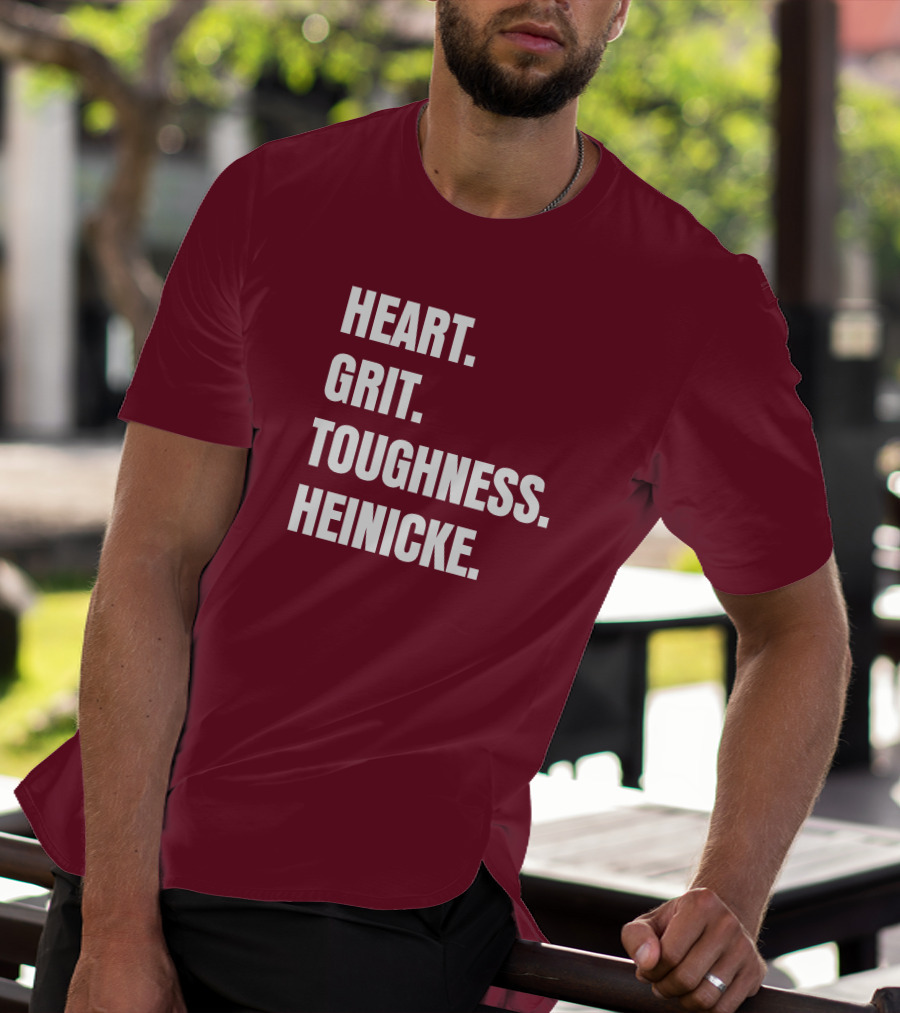 Heart Grit Toughness Heinicke Football Motivation T-Shirt