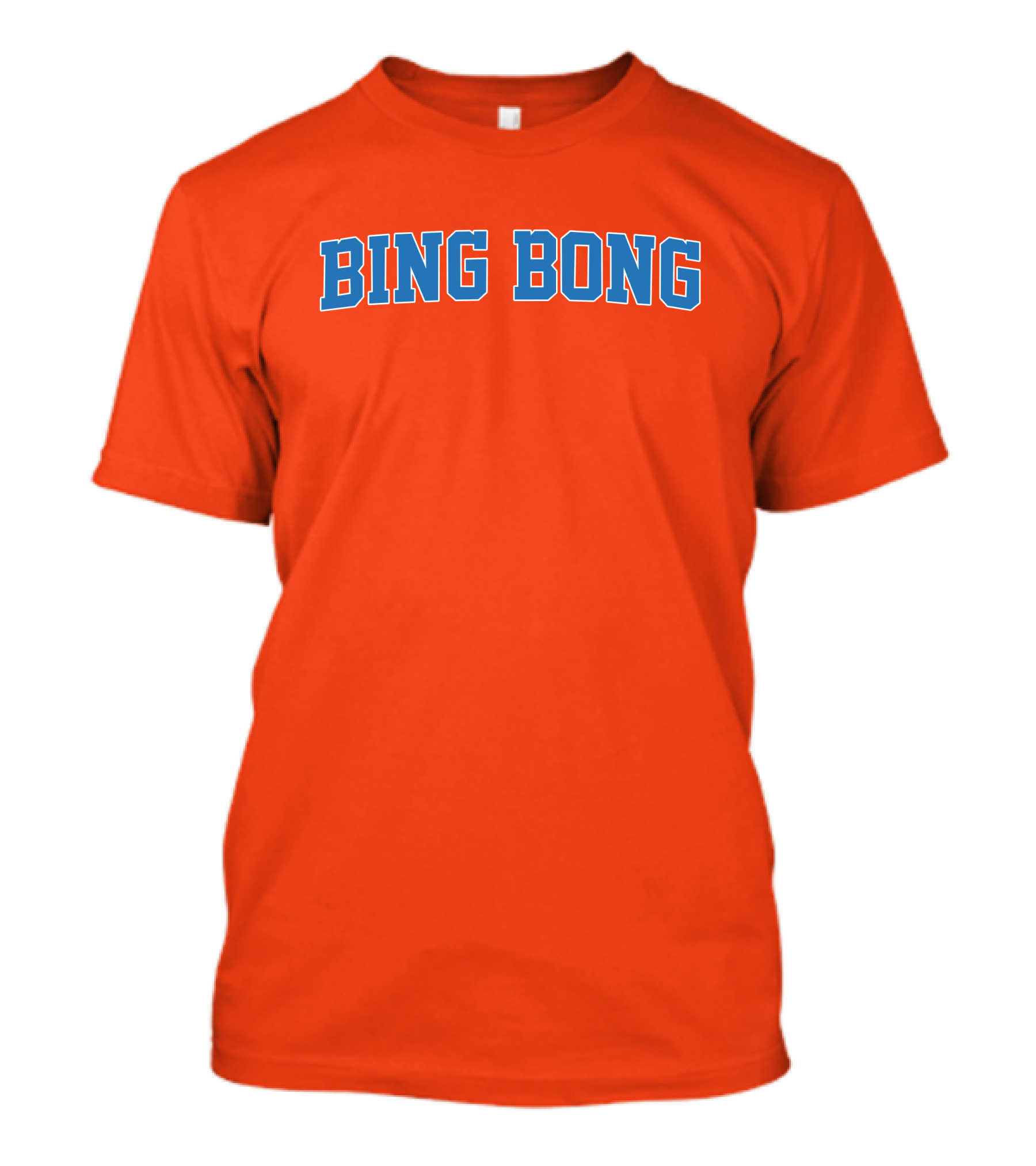 Bing Bong Orange Blue Text T-Shirt