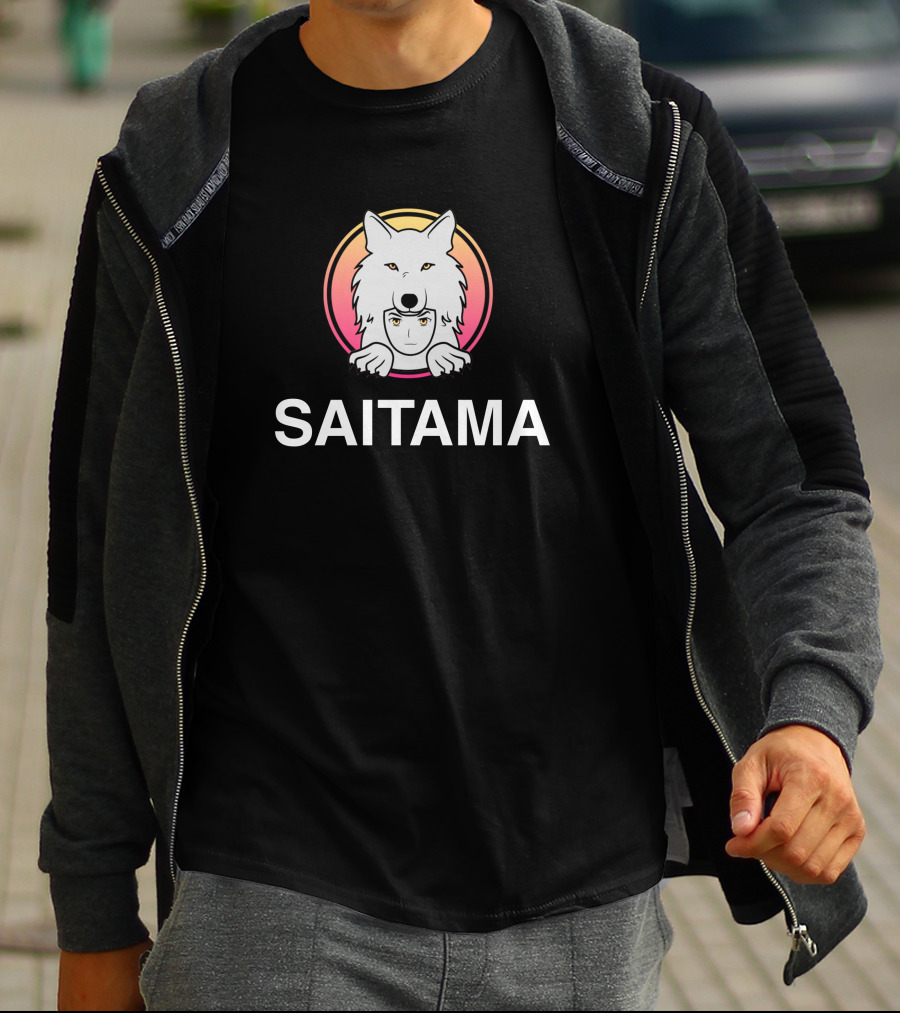 Mkay Saitama Saitama Inu Coin Anime Wolf T-Shirt