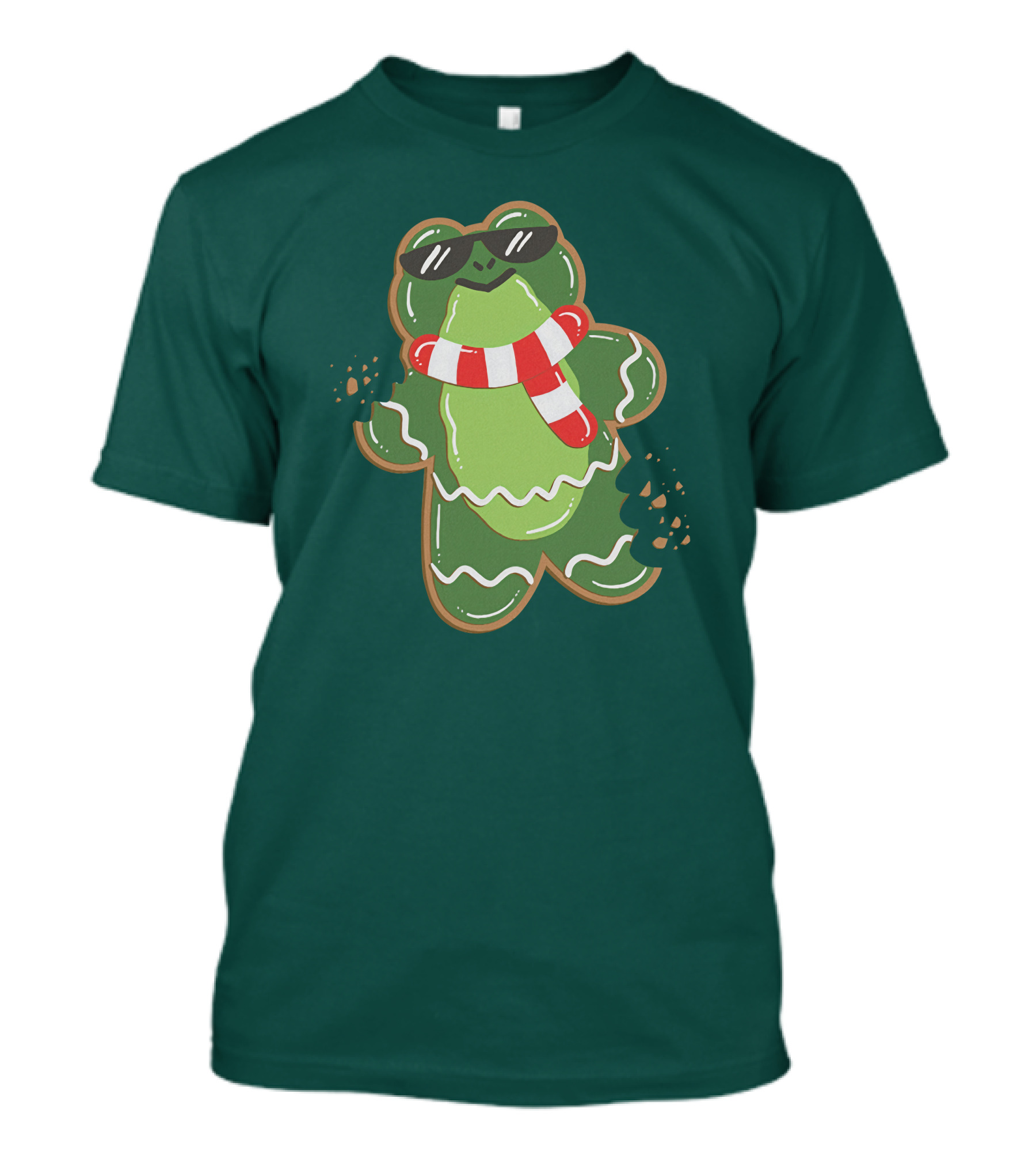 Boomerna Gingerfrog Cookie With Sunglasses And Scarf T-Shirt