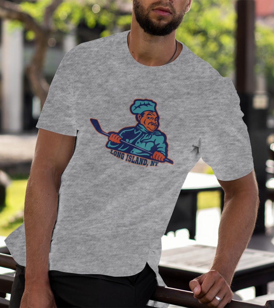 Borrelli's Hockey Long Island NY Chef With Hockey Stick T-Shirt