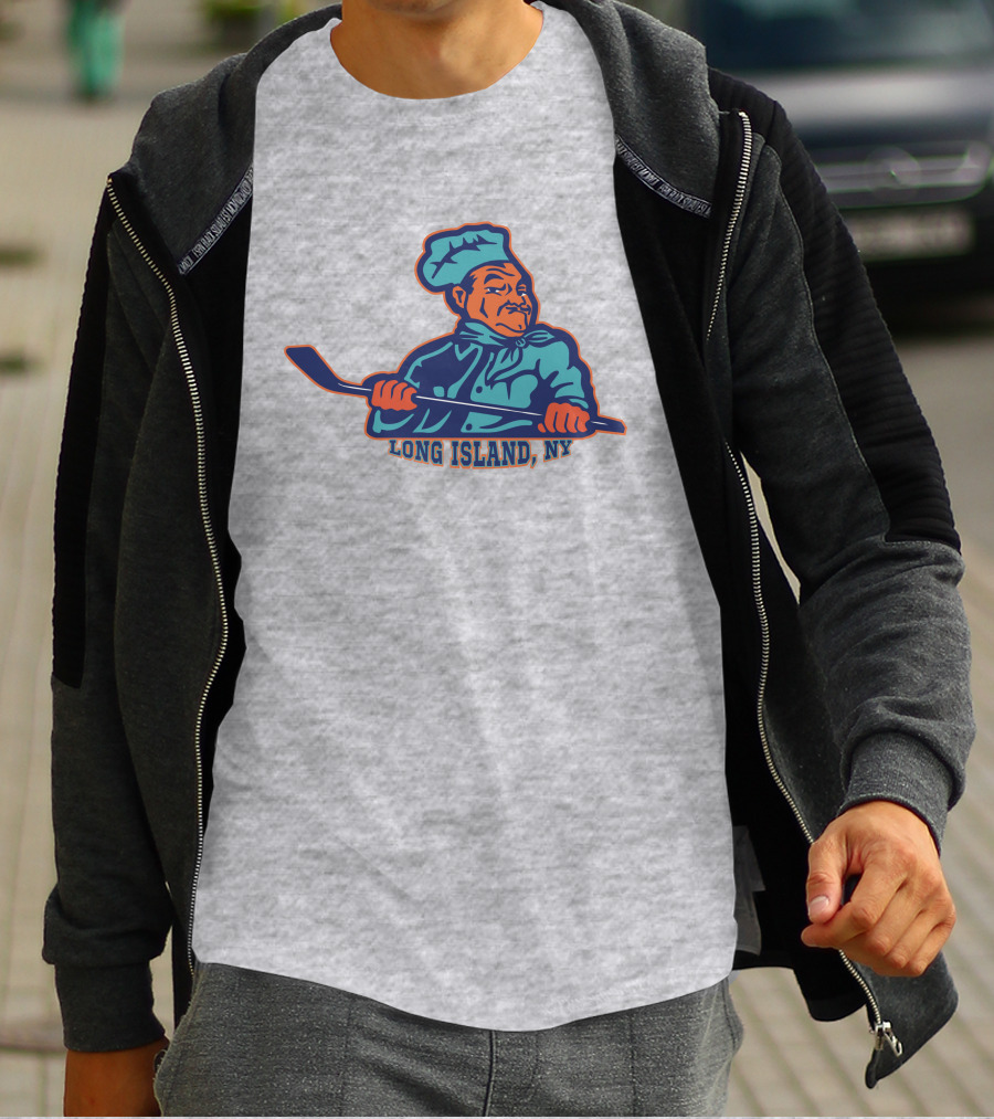 Borrelli's Hockey Long Island NY Chef With Hockey Stick T-Shirt