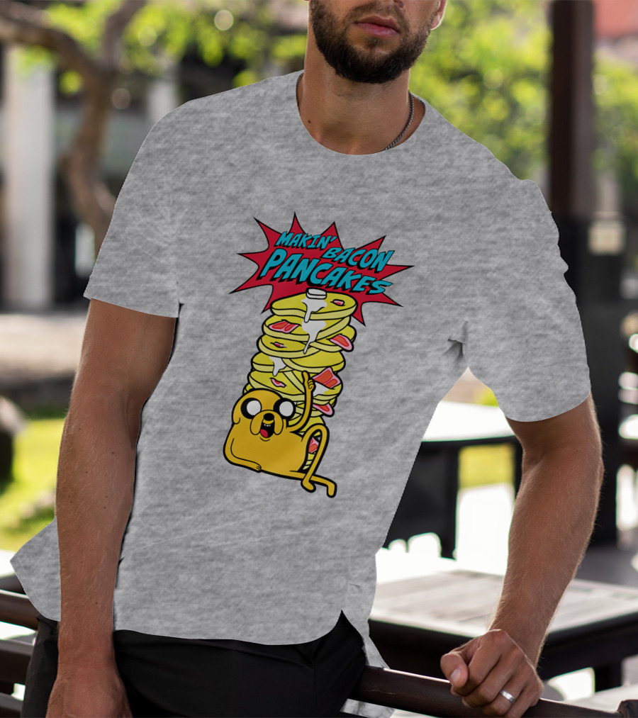 Makin' Bacon Pancakes Stack With Jake The Dog T-Shirt