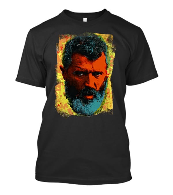 Ian Wright Roy Keane Vibrant Portrait In Colour T-Shirt