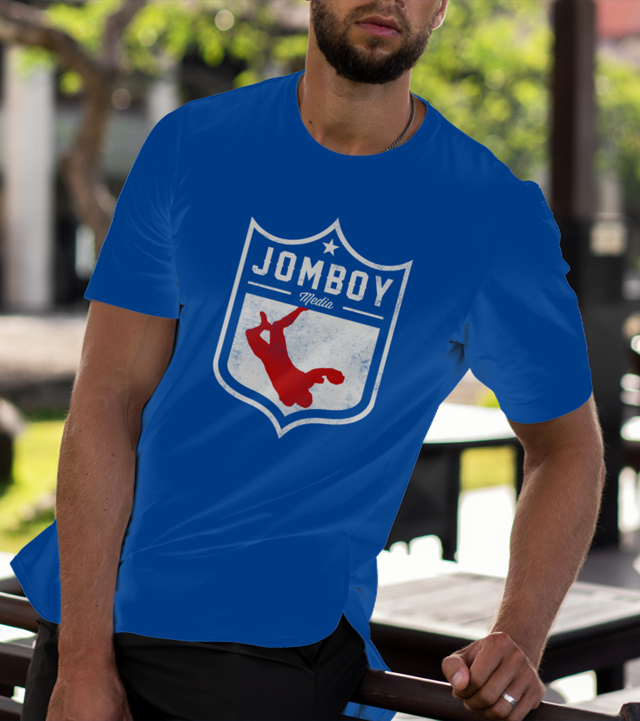 Jomboy Media Merch Thicc Six New Logo NFL Shield T-Shirt