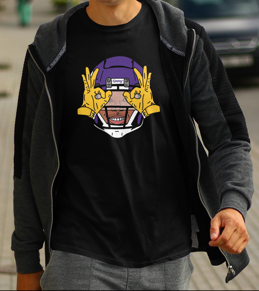 Vikings Justin Jefferson Griddy Helmet Gesture T-Shirt