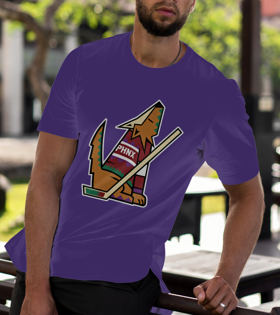 Phnx Locker Merch PHNX Howling Coyote Hockey Stick T-Shirt