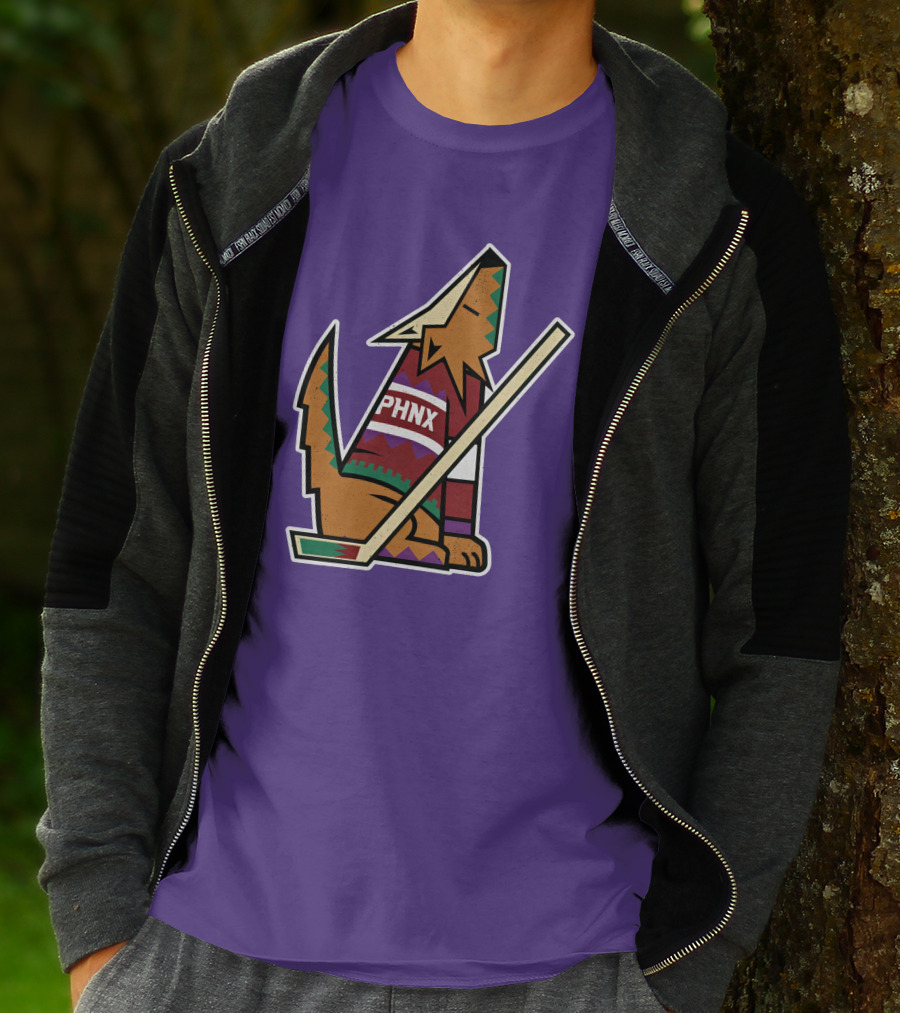 Phnx Locker Merch PHNX Howling Coyote Hockey Stick T-Shirt