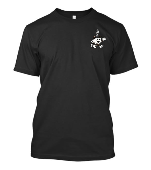 Coffee Steaming Cup Character T-Shirt