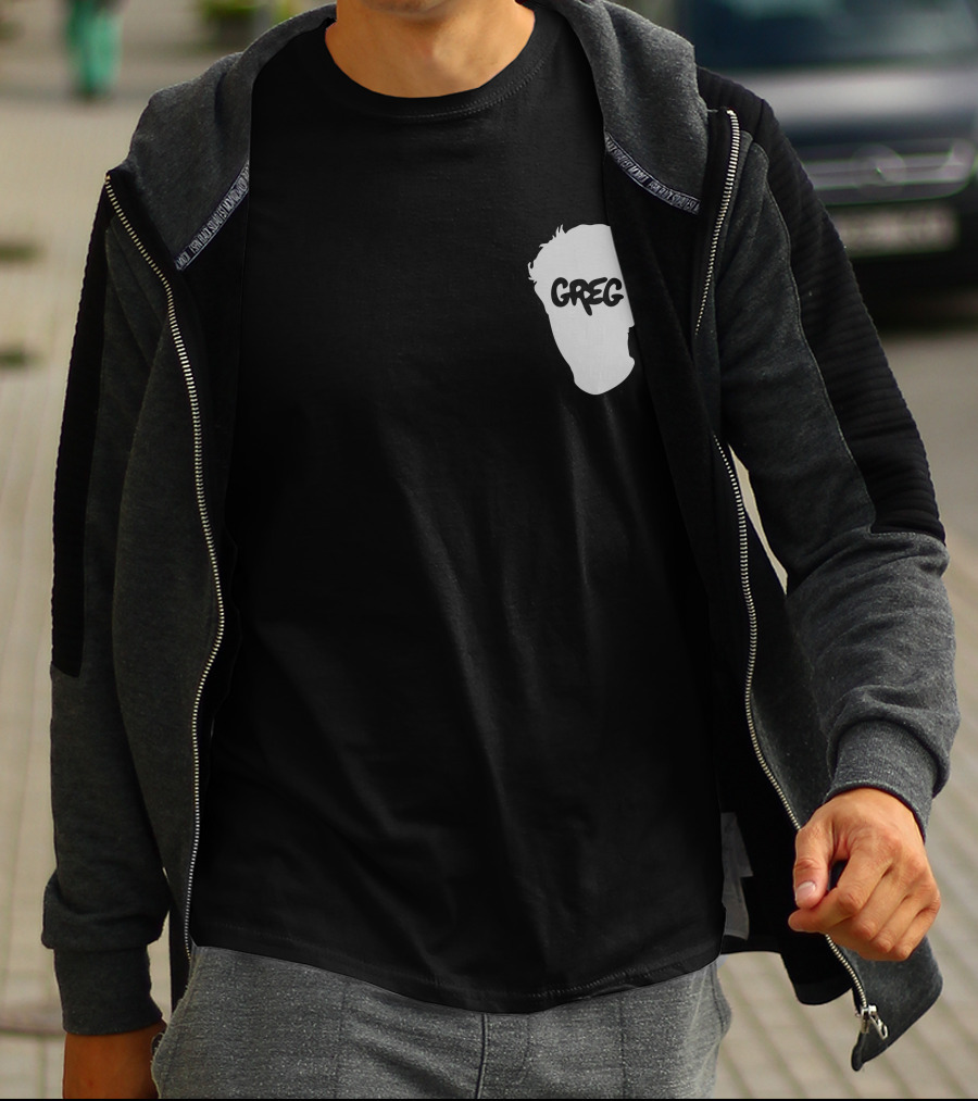 Danny Gonzalez Merch Greg Text Silhouette Pigment Dyed T-Shirt