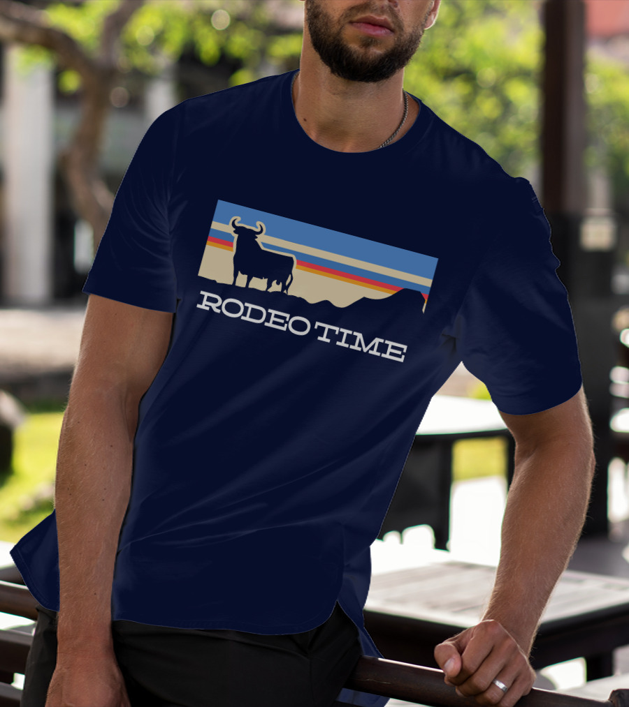Rodeo Time Sunset Bull Silhouette By Dale Brisby T-Shirt