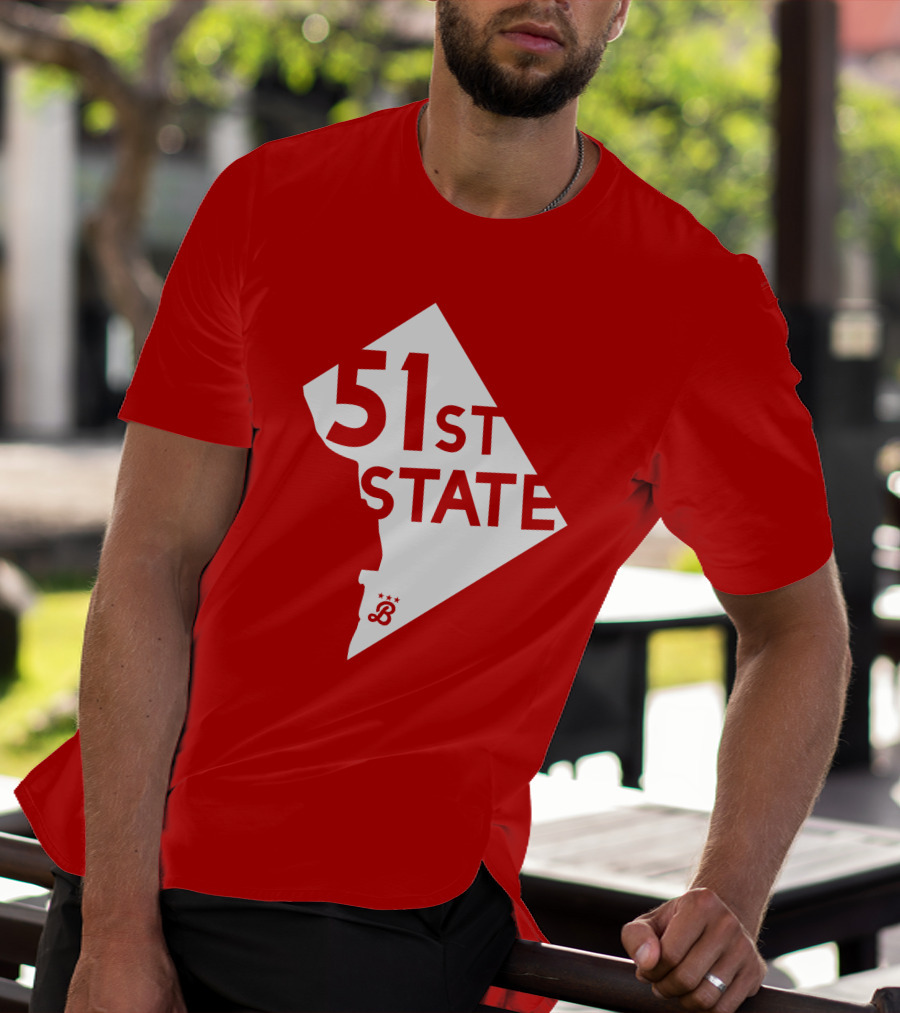 Juan Soto 51St State Wear Bailiwick Washington DC 51st State Outline T-Shirt