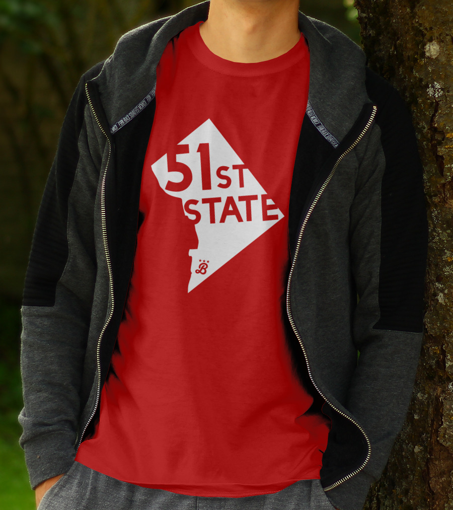 Juan Soto 51St State Wear Bailiwick Washington DC 51st State Outline T-Shirt