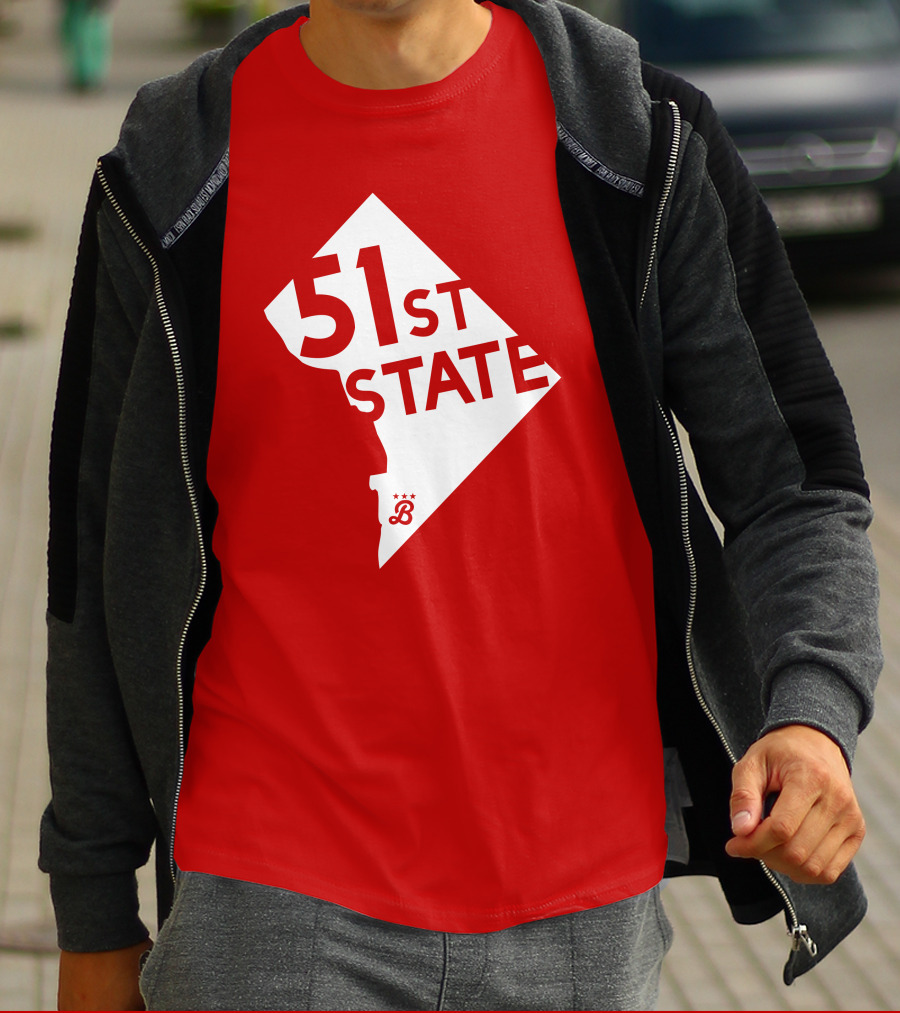 Juan Soto 51St State Wear Bailiwick Washington DC 51st State Outline T-Shirt