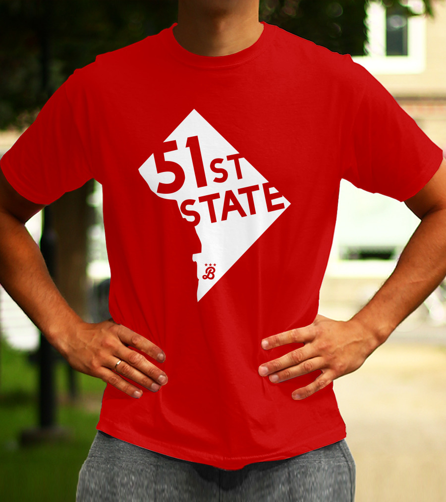Juan Soto 51St State Wear Bailiwick Washington DC 51st State Outline T-Shirt