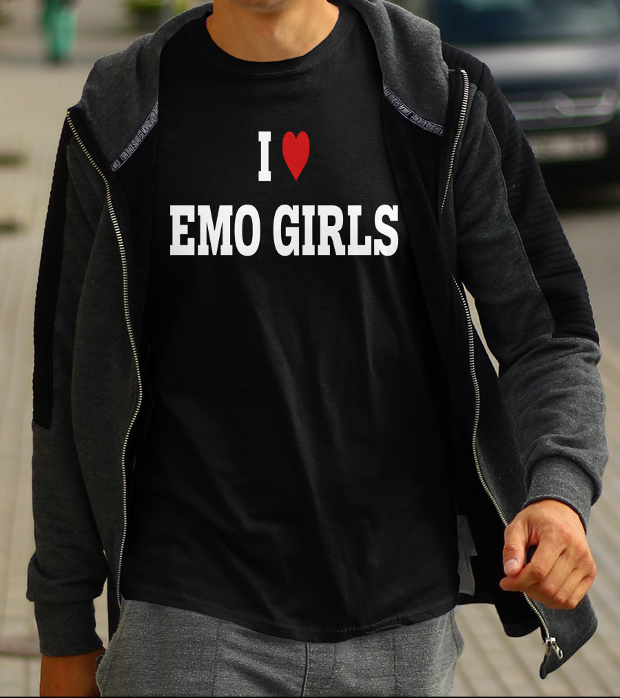 I Love Emo Girls Romancaandle Emo Culture Expression T-Shirt
