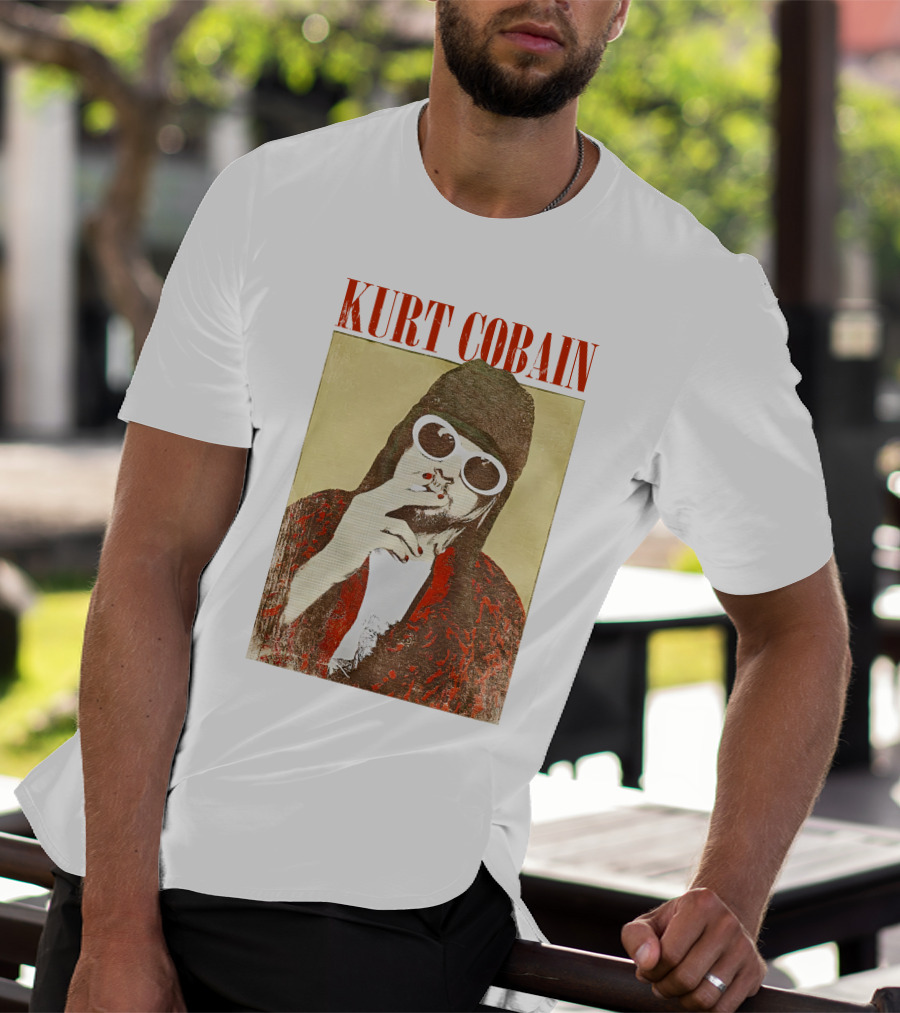 Kurt Cobain Iconic Style Sunglasses T-Shirt