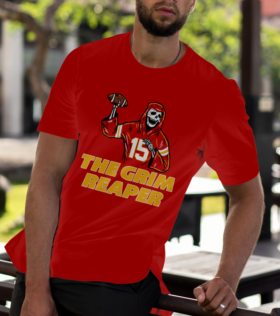 The Grim Reaper 15 Patrick Mahomes KC Chiefs T-Shirt