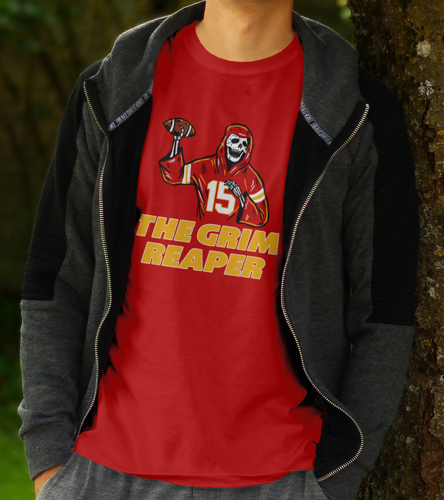 The Grim Reaper 15 Patrick Mahomes KC Chiefs T-Shirt