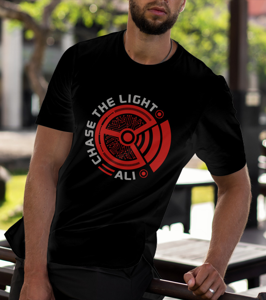 Chase The Light Ali Circuit Pattern Red Tech T-Shirt