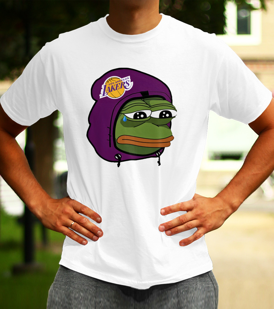 Lakeshowyo Los Angeles Lakers Fan Sad Pepe T-Shirt