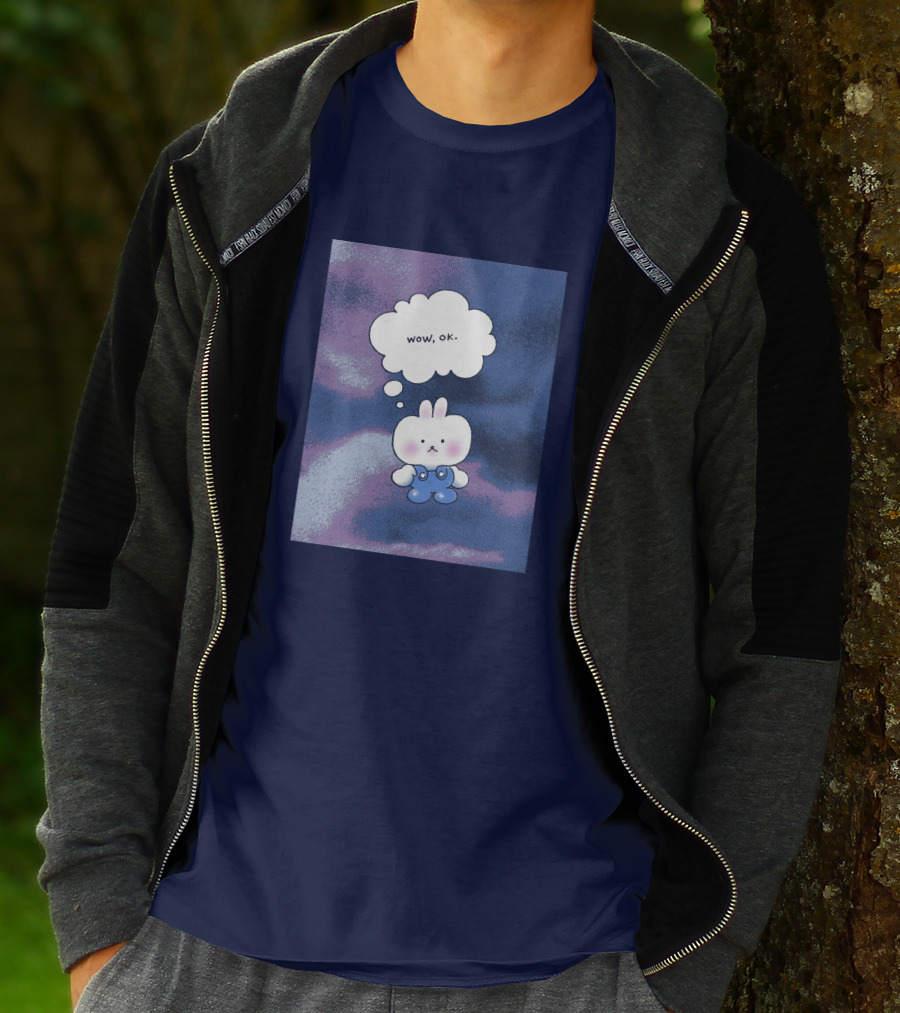 The Yetee Merch Wow Ok Thought Bubble Character T-Shirt