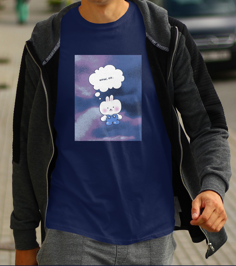 The Yetee Merch Wow Ok Thought Bubble Character T-Shirt