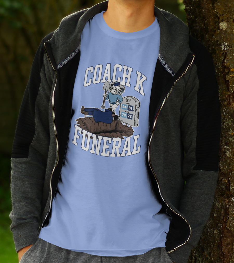 Coach K Funeral 94 81 78 73 Dave Portnoy T-Shirt