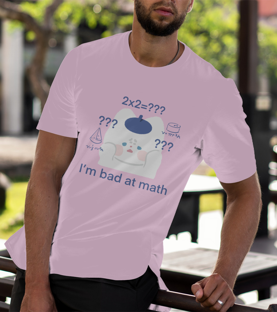 Maobabie Merch I'm Bad At Math Jennie Cat Confused By Math Equations T-Shirt