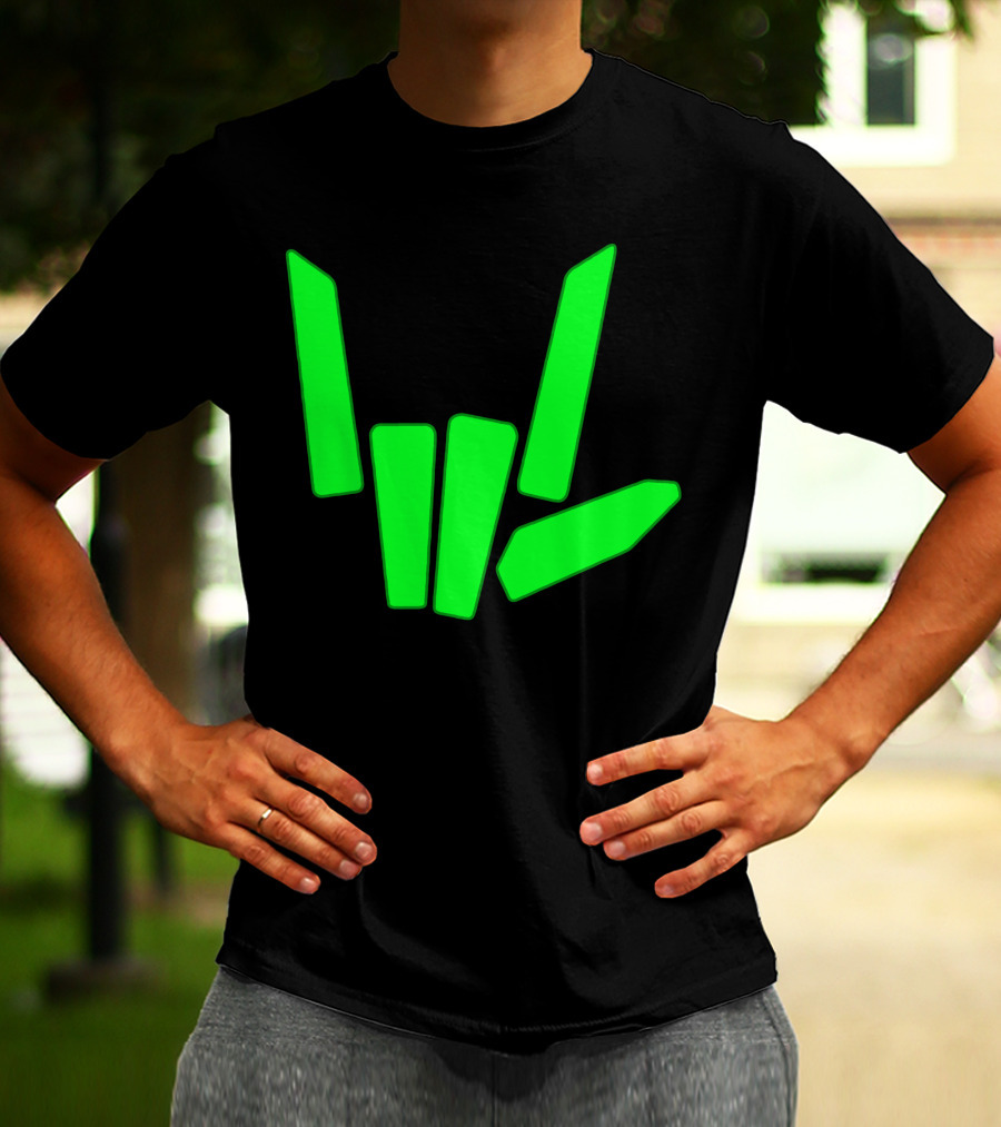 Original Share The Love Green Hand Sign Gesture T-Shirt