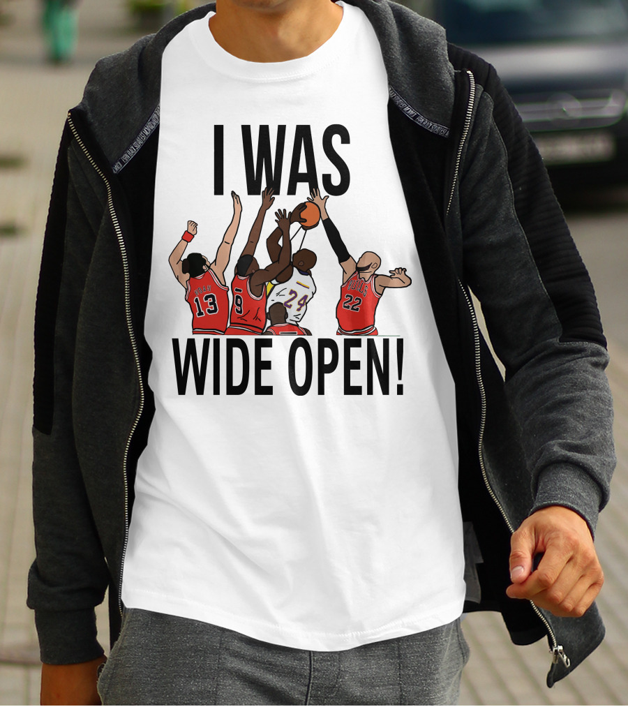 Kobe Bryant I Was Wide Open Basketball Bulls Lakers T-Shirt