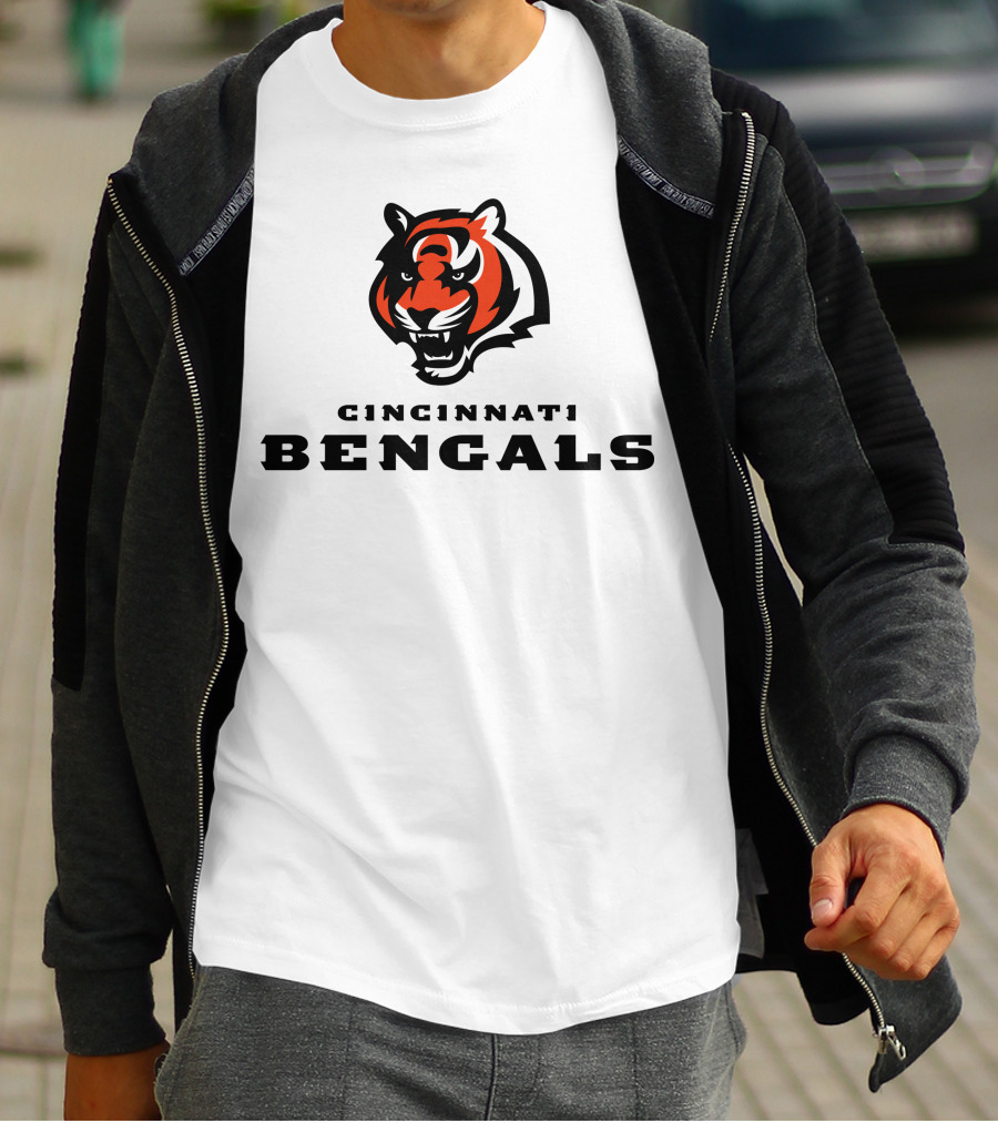 Cincinnati Bengals Tiger Logo NFL Football Team T-Shirt