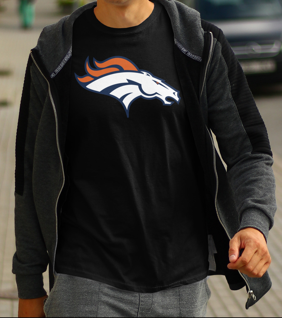 Denver Broncos Football Team Logo Design For Fans T-Shirt