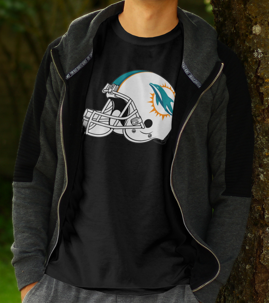 Miami Dolphins Helmet Football Team T-Shirt