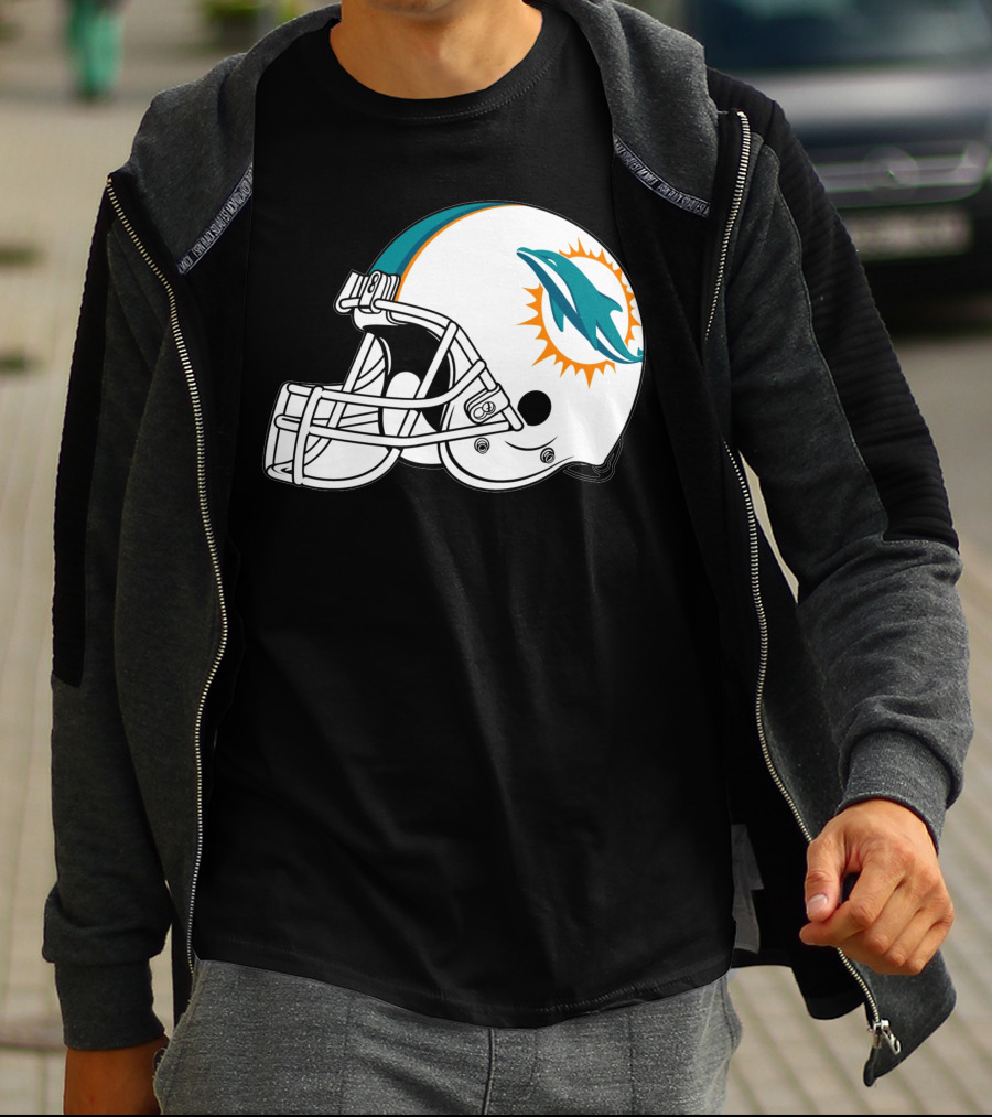 Miami Dolphins Helmet Football Team T-Shirt