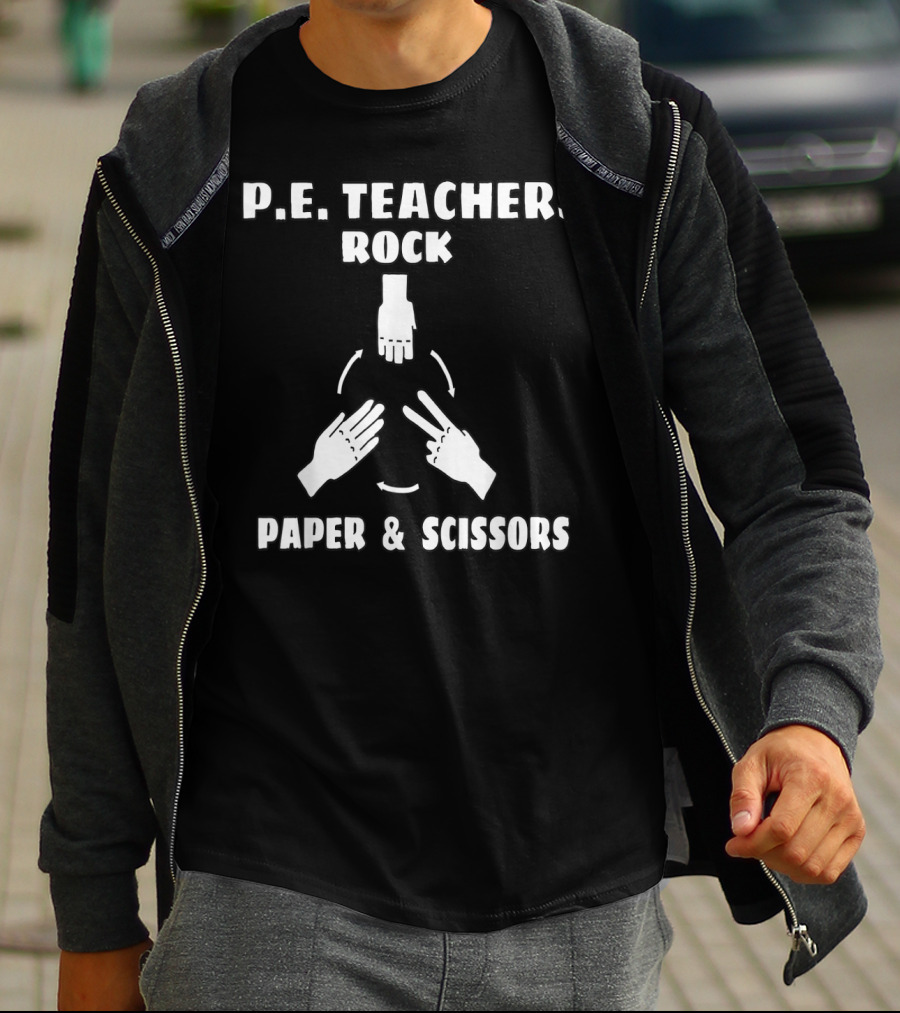 P.E. Teachers Rock Paper And Scissors T-Shirt