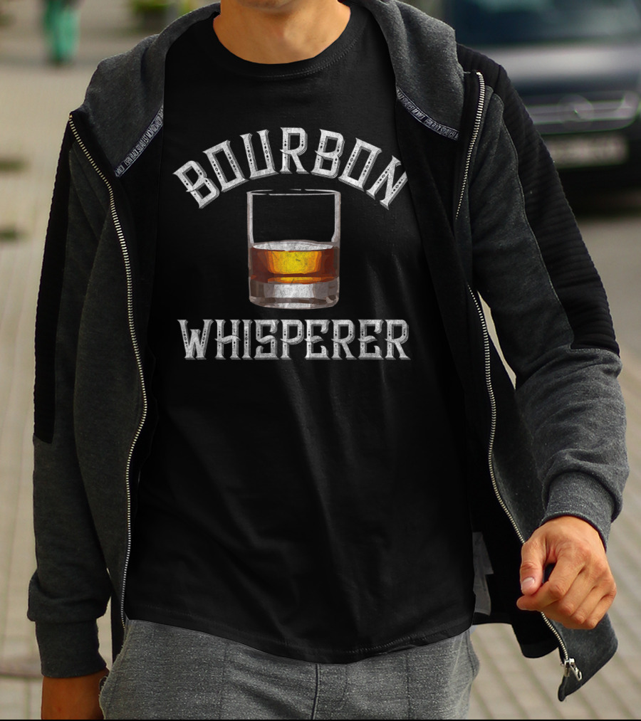 Bourbon Whisperer Whiskey Sayings Drinking Glass T-Shirt