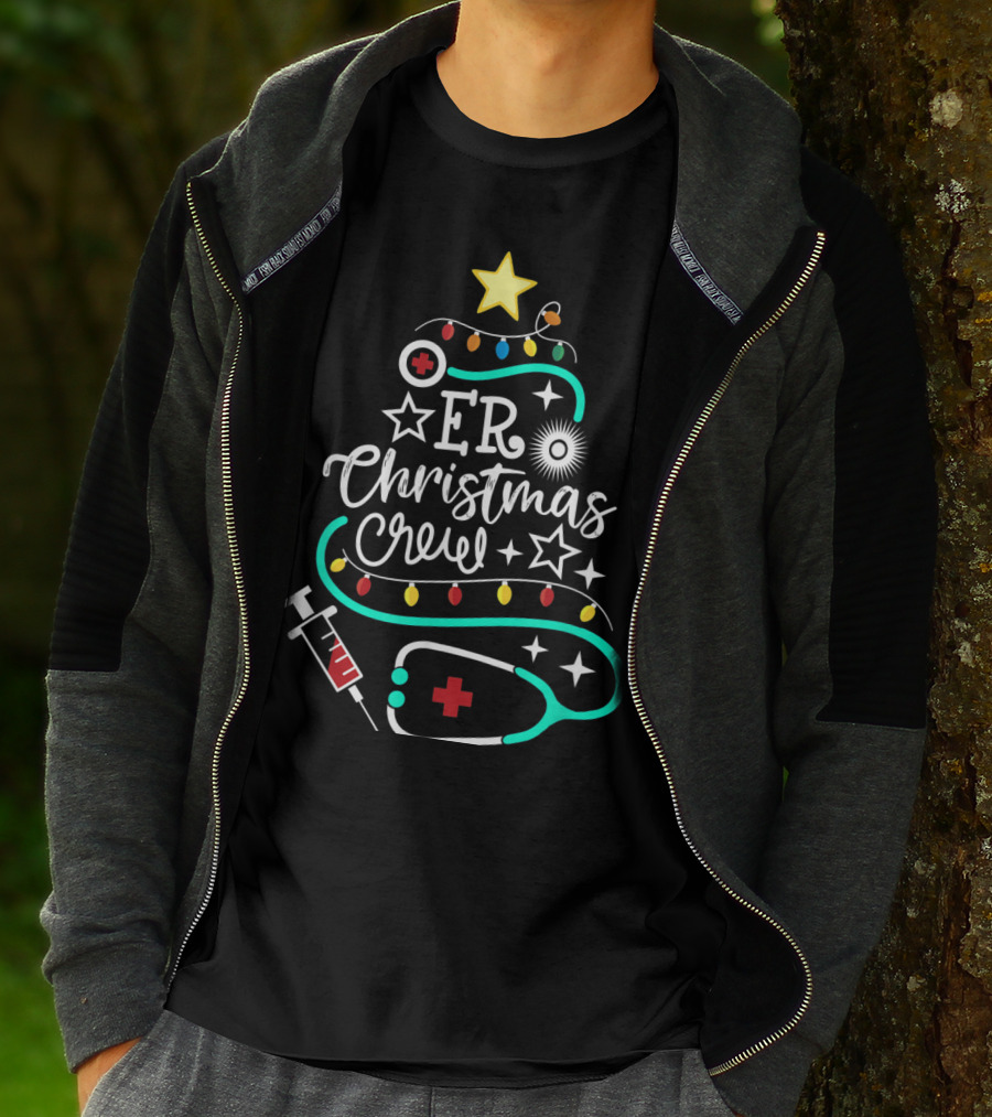 ER Christmas Crew Nurse Tech Secretary T-Shirt