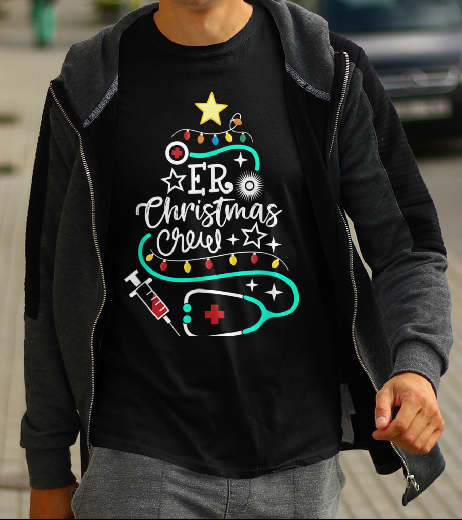 ER Christmas Crew Nurse Tech Secretary T-Shirt