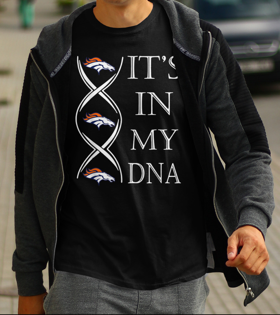 DenverBroncos Christmas It's In My DNA Football Iconic Team Pride T-Shirt