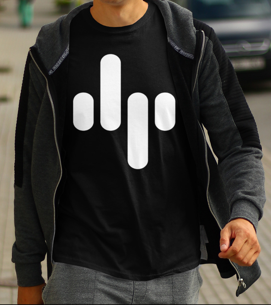 Animation Soundwave Icon White Bars T-Shirt