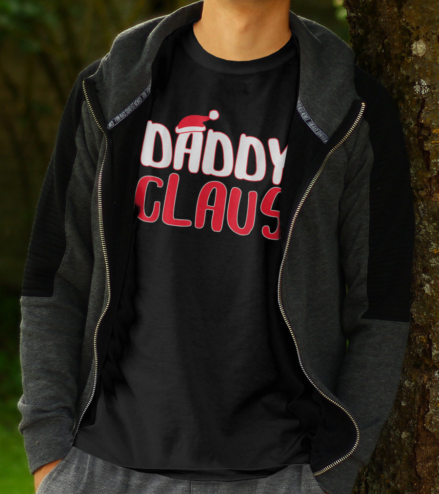 Daddy Claus Santa Hat Christmas Matching T-Shirt