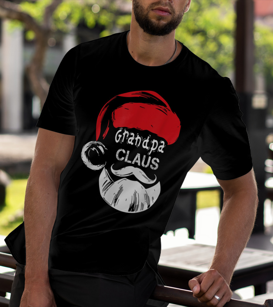 Grandpa Claus Christmas Grandpa Santa Beard Hat T-Shirt