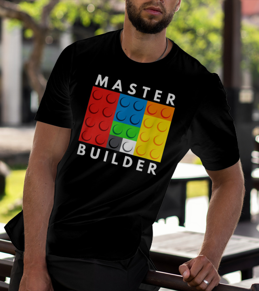 Master Builder Building Blocks Colorful Brick T-Shirt