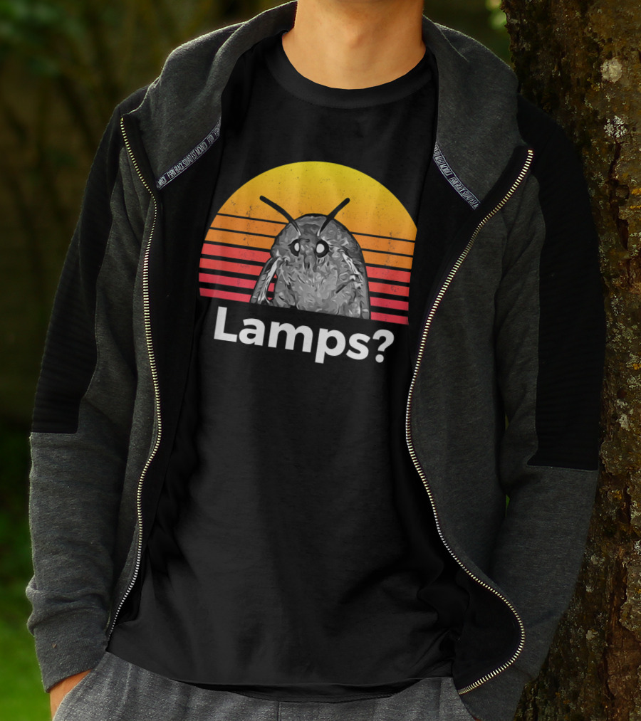 Moth Meme Lamps? Retro Sunset T-Shirt