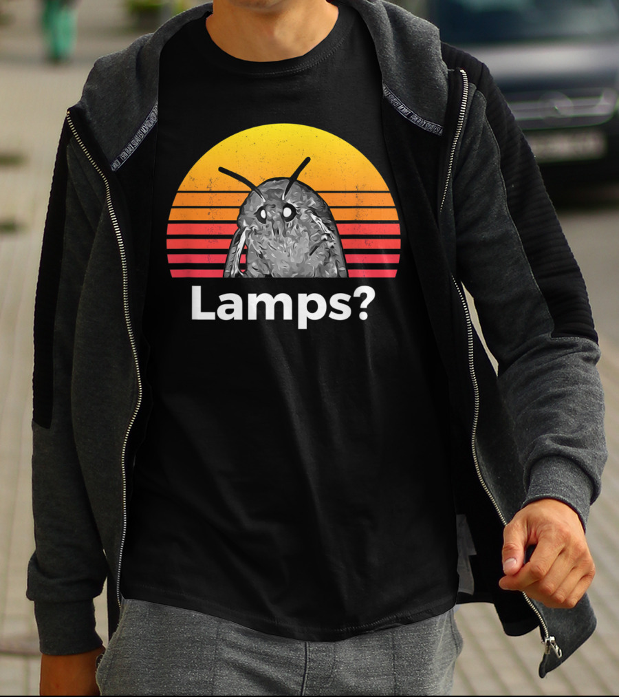 Moth Meme Lamps? Retro Sunset T-Shirt