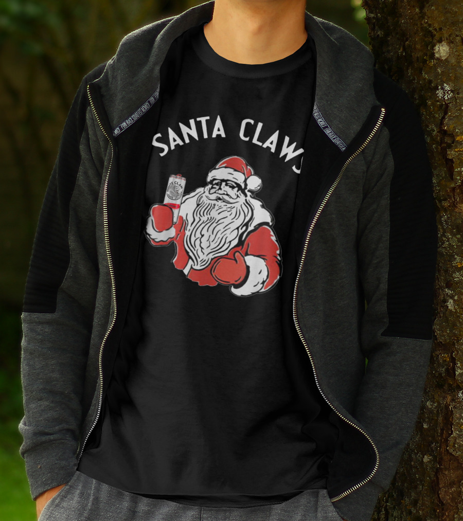 Santa Claws Christmas White Claw Santa T-Shirt